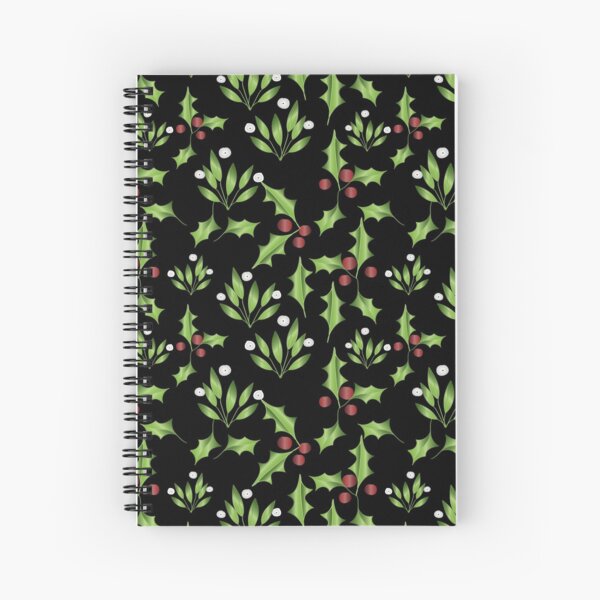 Mistletoe and Ilex Spiral Notebook