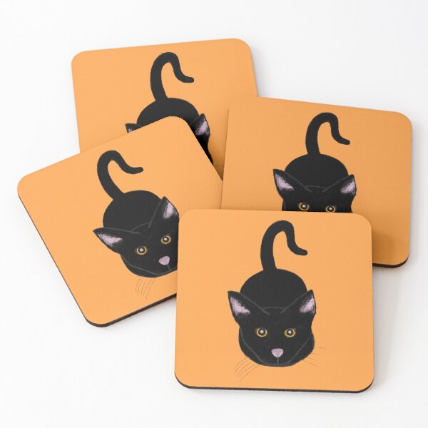 Item preview, Demanding Black Cat Stare designed and sold by VoilaDalilah.