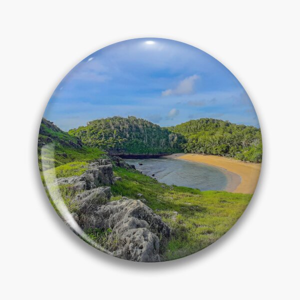 Item preview, Lagoon sand beach Kasap with green hills. designed and sold by kall3bu.
