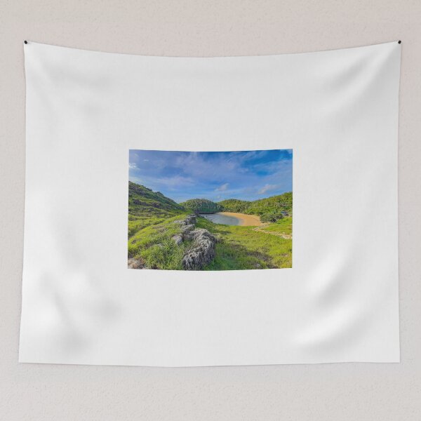 Item preview, Lagoon sand beach Kasap with green hills. designed and sold by kall3bu.
