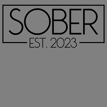 Aperçu de l'œuvre Sober Est. 2023 Staying Sober No Alcohol Addiction Sober Gear de DynamicDesign