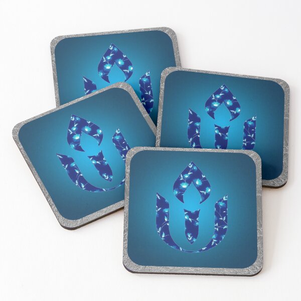 Item preview, Silver and blue floral chalice Unitarian Universalism  designed and sold by KCAbdelnour.