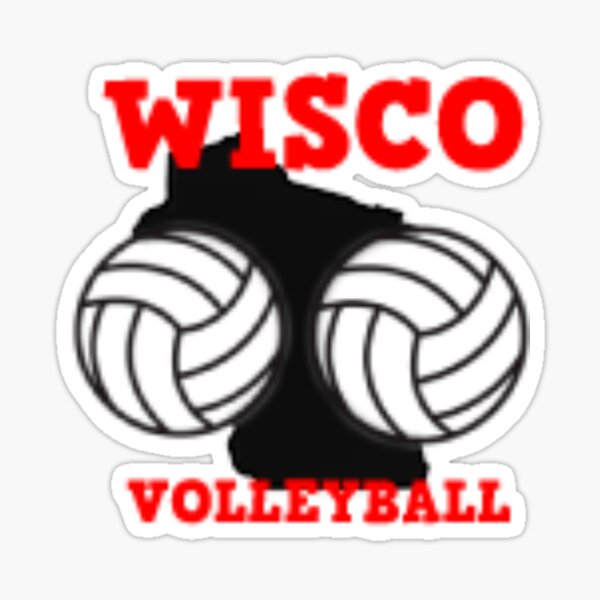 WI Volleyball Sticker