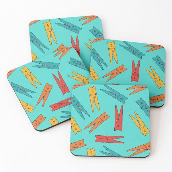 Item preview, Retro Laundry Pegs Pattern designed and sold by HotHibiscus.