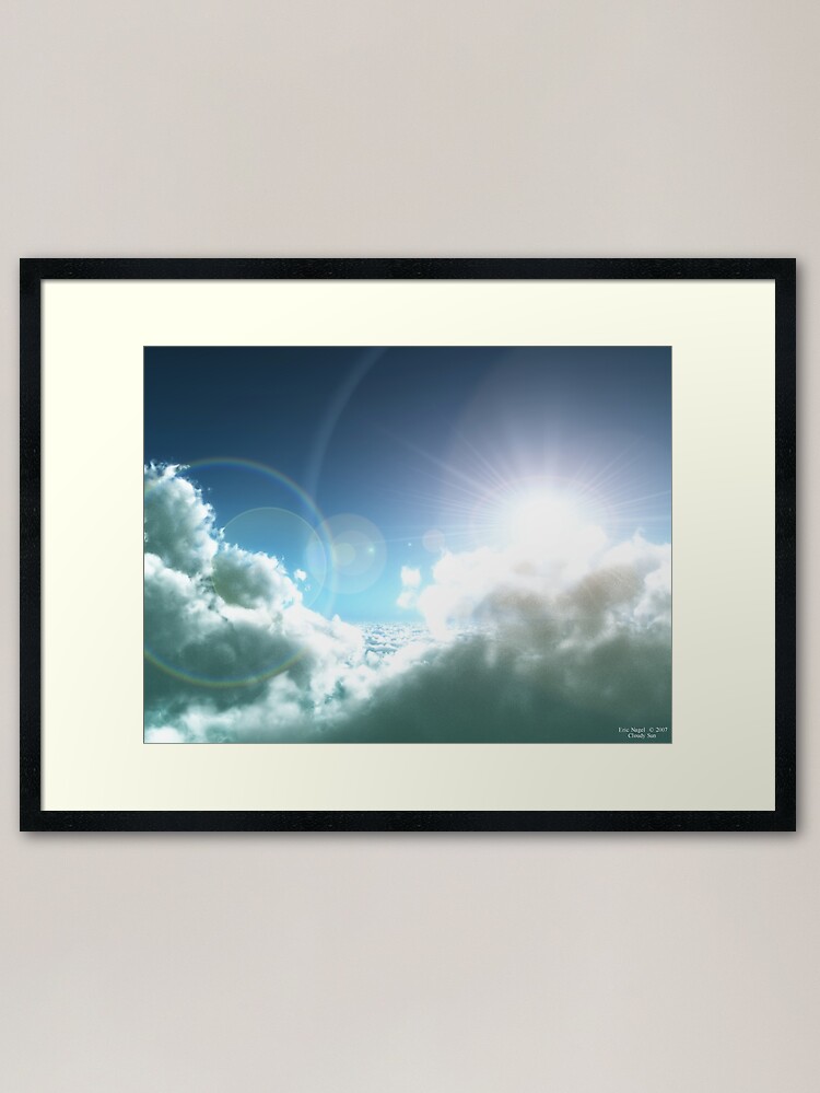 Alternative Ansicht von Bewölkte Sonne Gerahmter Kunstdruck