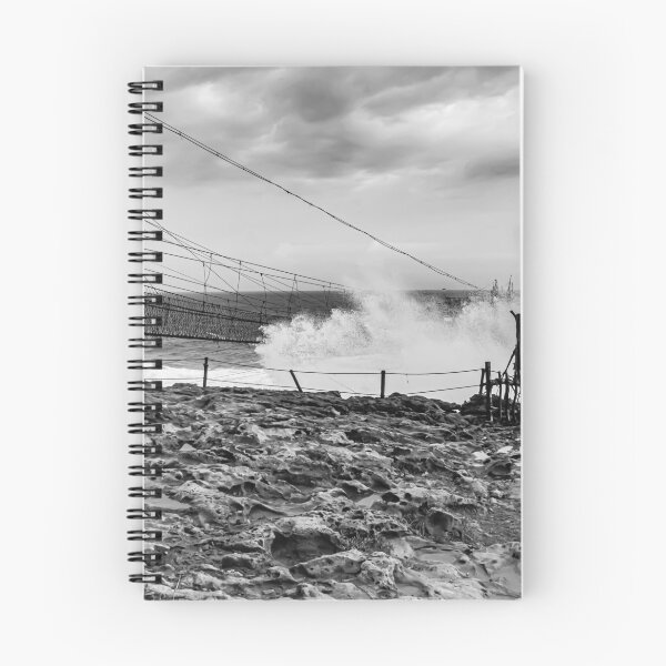 Item preview, Big wave hits swinging rope foot bridge to rock island designed and sold by kall3bu.