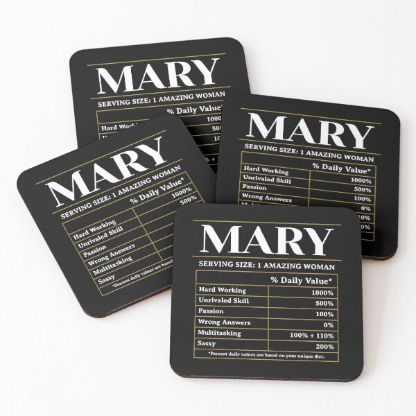 Artikelvorschau, Nährwerte Mary Vorname Einzigartiger Spitzname Skurril Lustig entworfen und verkauft von Beats45Records.