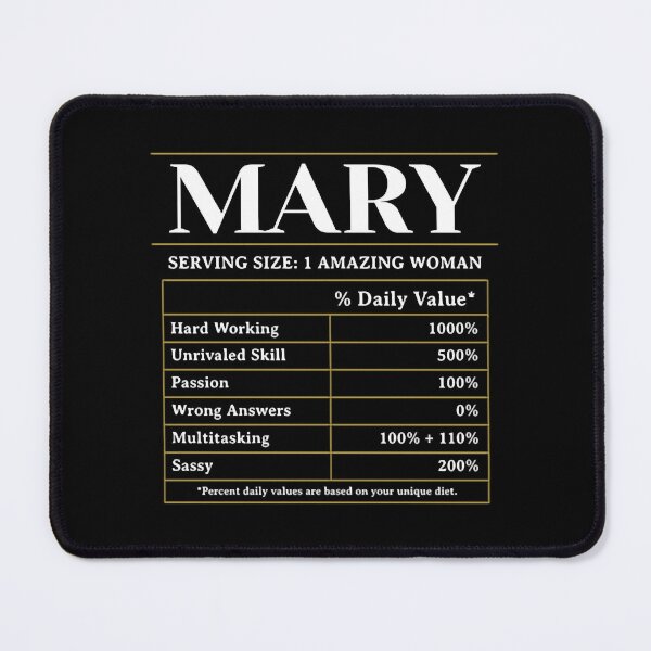 Item preview, Nutrition Facts Mary First Name Unique Nickname Quirky Funny            designed and sold by Beats45Records.