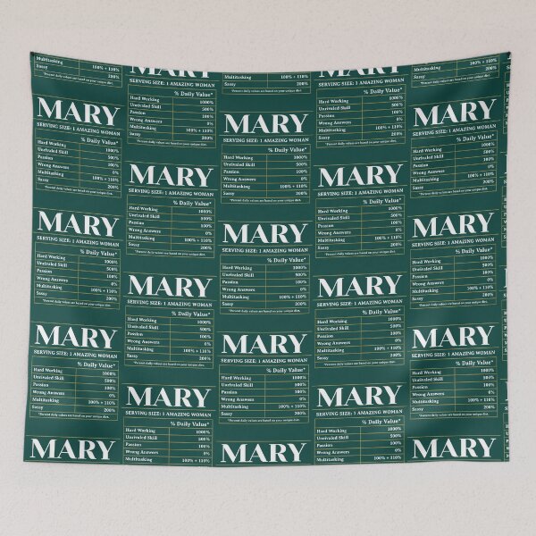 Item preview, Nutrition Facts Mary First Name Unique Nickname Quirky Funny            designed and sold by Beats45Records.