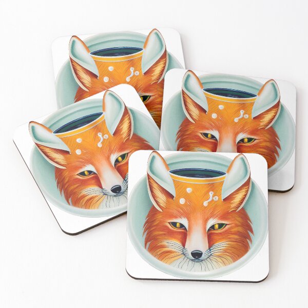 Item preview, Elegant fox naive art designed and sold by GorinART.
