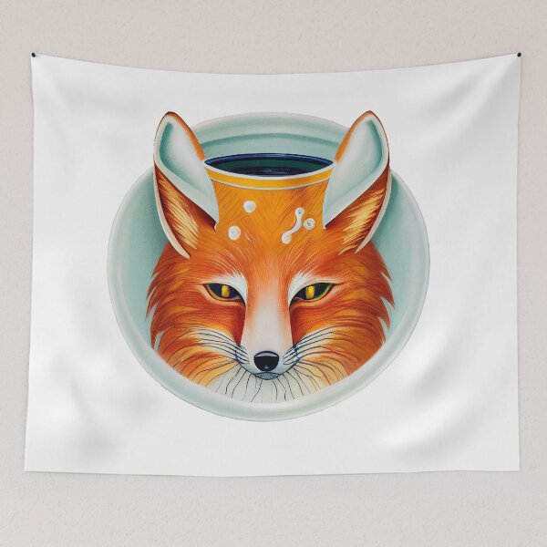 Item preview, Elegant fox naive art designed and sold by GorinART.