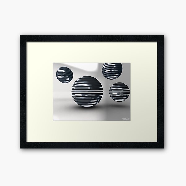 Gridded Speres Gerahmter Kunstdruck