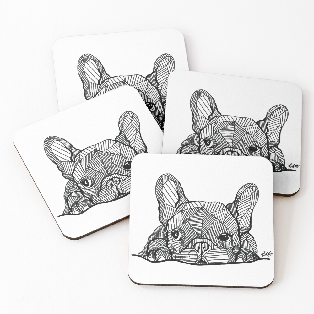 French Bulldog Puppy Coasters (Set of 4)