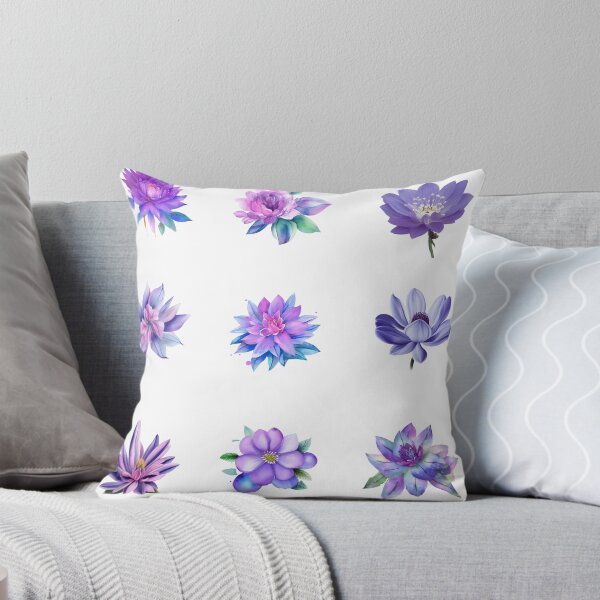 Item preview, Purple Flower Sticker Set designed and sold by Beastlykitty.