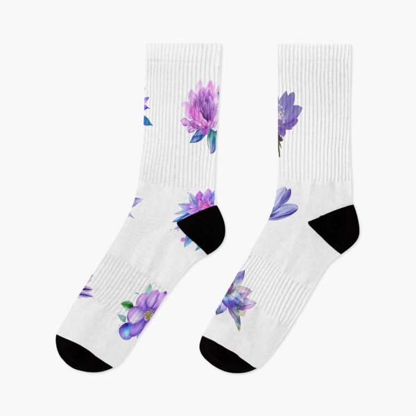 Item preview, Purple Flower Sticker Set designed and sold by Beastlykitty.