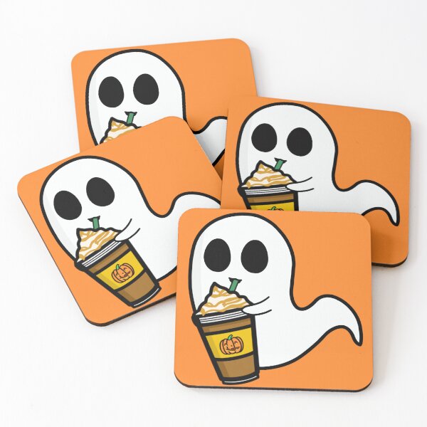 Item preview, pumpkin spice latte ghost designed and sold by biscuithut.