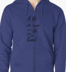 Letters Zipped Hoodie