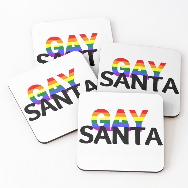 Item preview, GAY SANTA | RAINBOW LETTERS GAY SANTA CHRISTMAS DESIGN designed and sold by Festive Feminist.