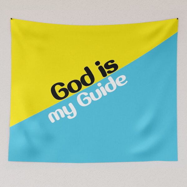 Item preview, God Is My Guide Christian Quotes designed and sold by bible-prints.