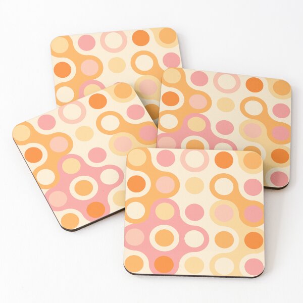Item preview, Pink and orange retro style polka dots pattern designed and sold by BattaAnastasia.