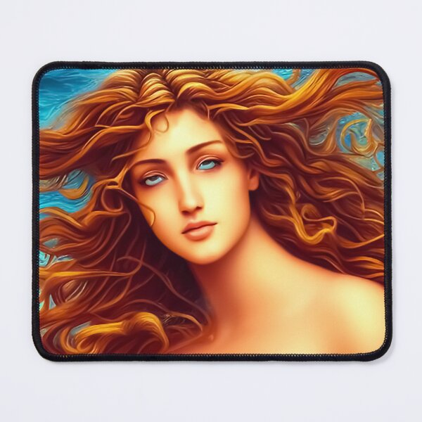 Underwater Mermaid | Long hair mermaid Mouse Pad
