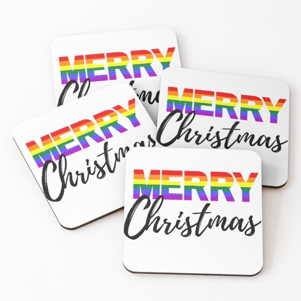 Item preview, MERRY CHRISTMAS WITH PRIDE | RAINBOW LETTERS MERRY XMAS designed and sold by Festive Feminist.