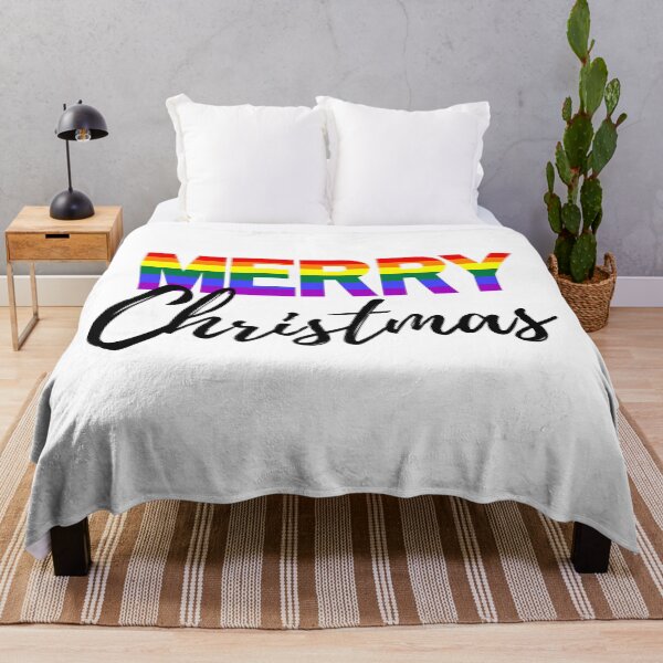 Item preview, MERRY CHRISTMAS WITH PRIDE | RAINBOW LETTERS MERRY XMAS designed and sold by Festive Feminist.