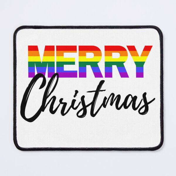 Item preview, MERRY CHRISTMAS WITH PRIDE | RAINBOW LETTERS MERRY XMAS designed and sold by Festive Feminist.