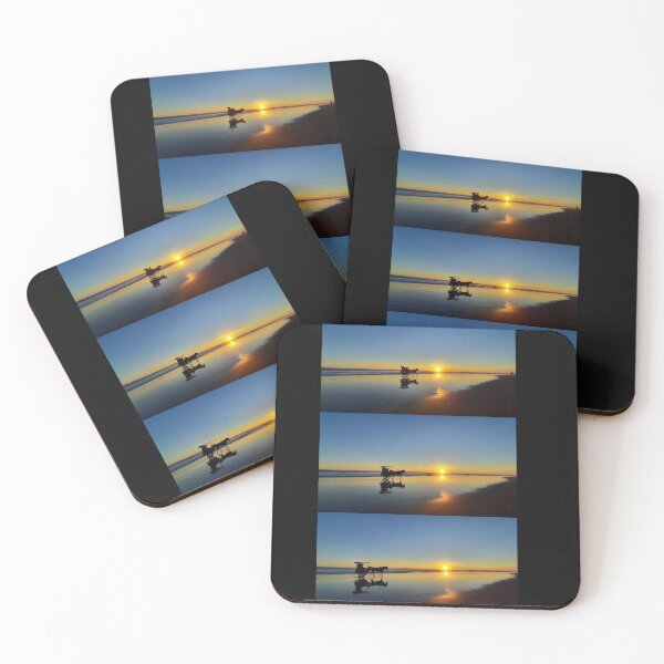 Item preview, Horse-drawn carriages on beach at sunset designed and sold by kall3bu.