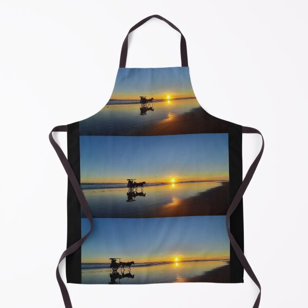 Item preview, Horse-drawn carriages on beach at sunset designed and sold by kall3bu.