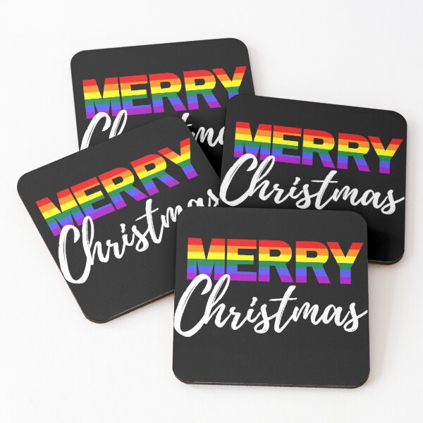 Item preview, MERRY CHRISTMAS WITH PRIDE | RAINBOW LETTERS MERRY CHRISTMAS designed and sold by Festive Feminist.