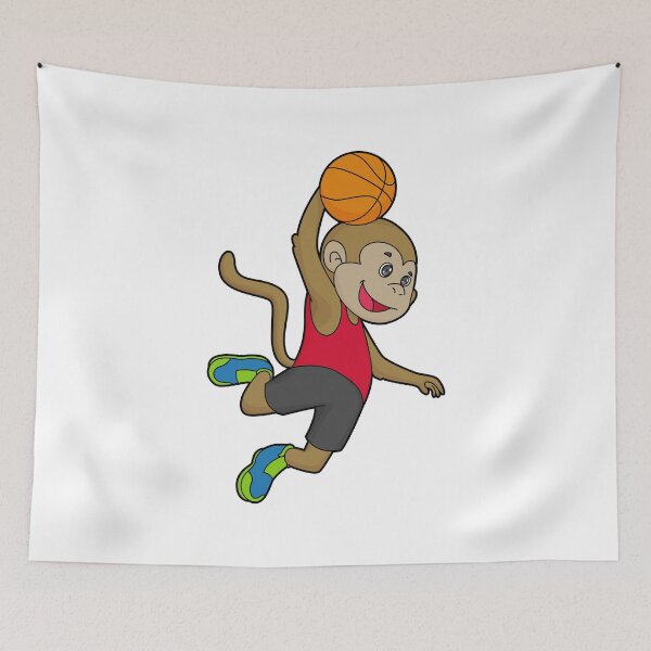Item preview, Monkey Basketball player Basketball designed and sold by Snabdesign84.