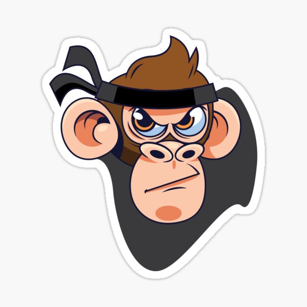 monkey head , best moriah elizabeth characters Sticker