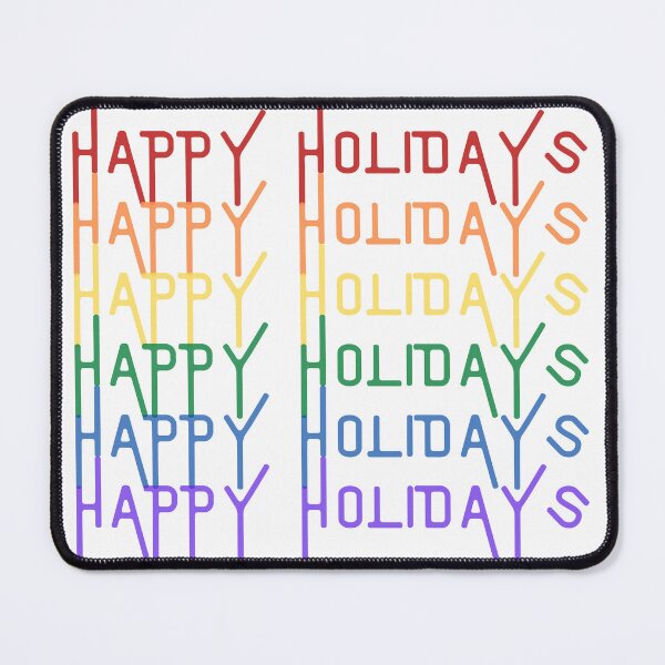 Item preview, HAPPY HOLIDAYS PRIDE | REPEATING RAINBOW TEXT HOLIDAYS designed and sold by Festive Feminist.