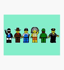 BRICK MEN VILLAGE PEOPLE- Camp Spoof Design Photographic Print