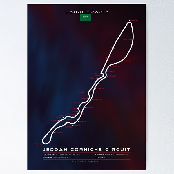 Item preview, Jeddah Corniche Circuit designed and sold by My Digital Mind.