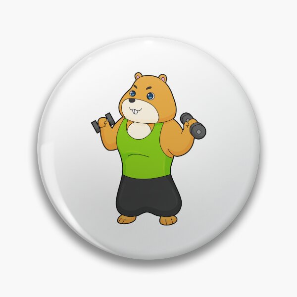 Item preview, Hamster Bodybuilder Dumbbells Bodybuilding designed and sold by Snabdesign84.