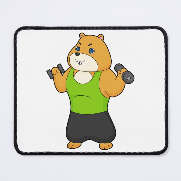 Item preview, Hamster Bodybuilder Dumbbells Bodybuilding designed and sold by Snabdesign84.