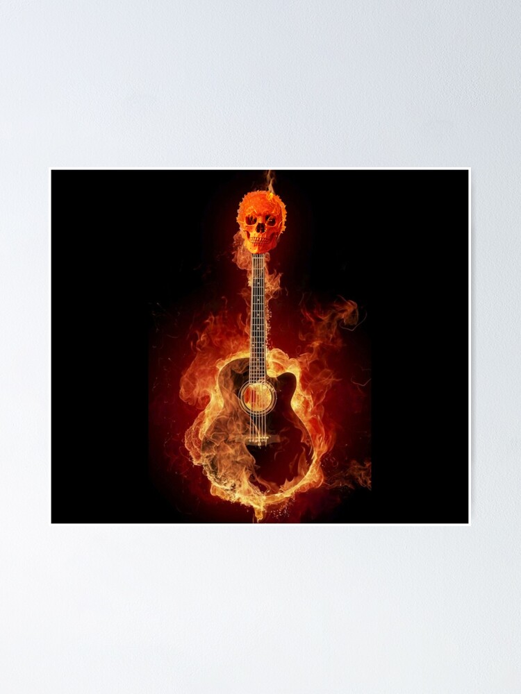 "Eddie Munson Guitar" Poster for Sale by tomichop Redbubble