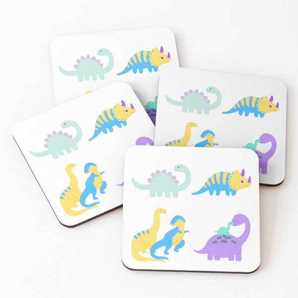 Item preview, illustrated Dino set designed and sold by Brenna Hiltbrand.