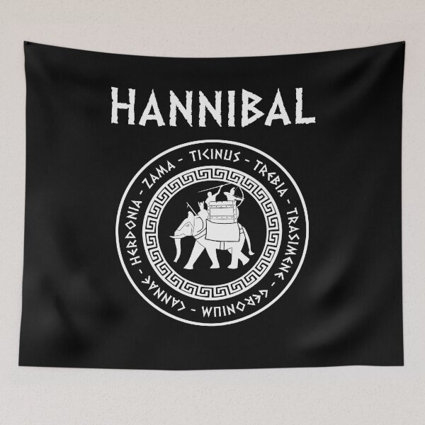 Item preview, Hannibal Barca 2nd Punic War Battles War Elephant Symbol designed and sold by Agema Apparel.