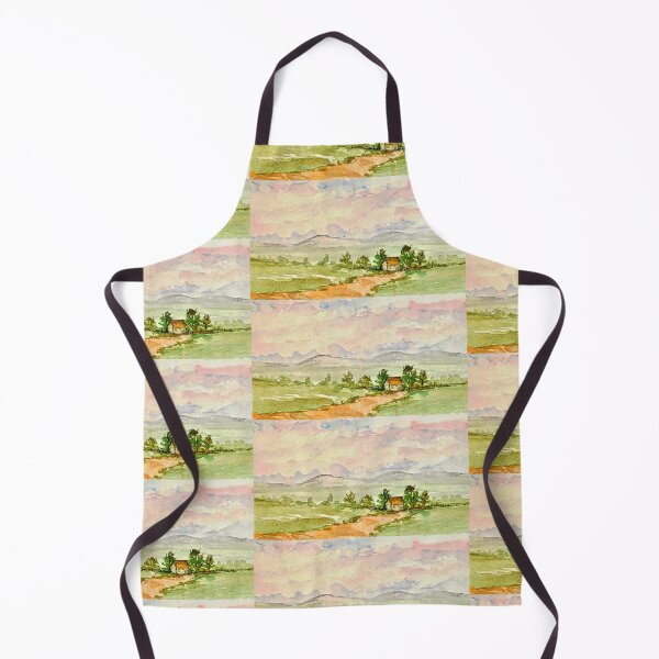 Item preview, Little cottage in a field.  designed and sold by watercolorsLiz.