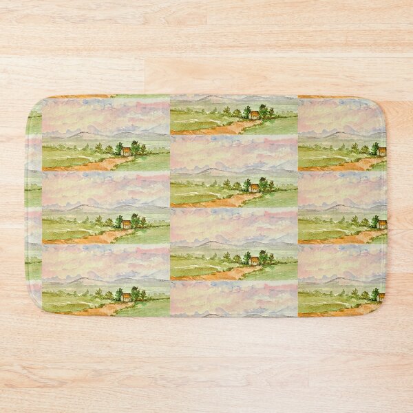 Item preview, Little cottage in a field.  designed and sold by watercolorsLiz.