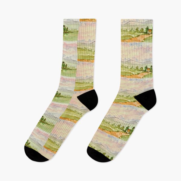 Item preview, Little cottage in a field.  designed and sold by watercolorsLiz.