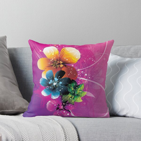 Floral Mystique Throw Pillow