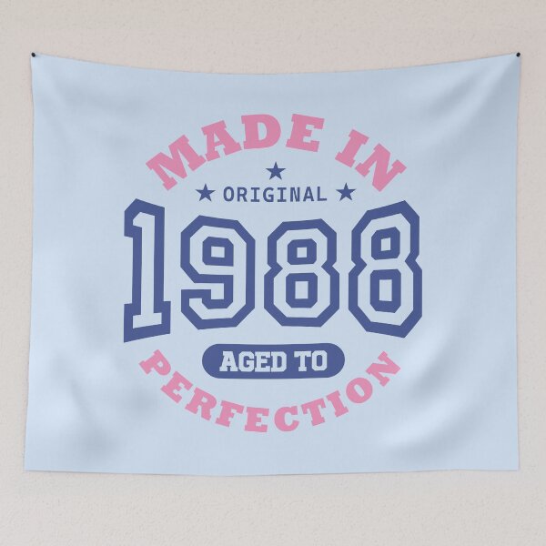 Item preview, Made In Original 1988 Birthyear Aged To Perfection Typography designed and sold by bolimj.