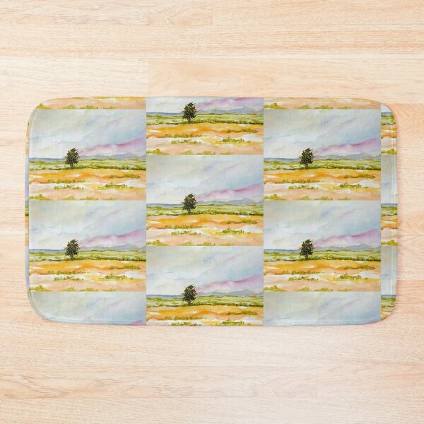 Item preview, Bright Landscape, auburn field.  designed and sold by watercolorsLiz.