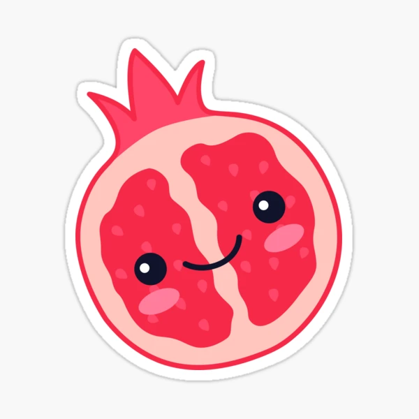 Kawaii Pomegranate | Sticker