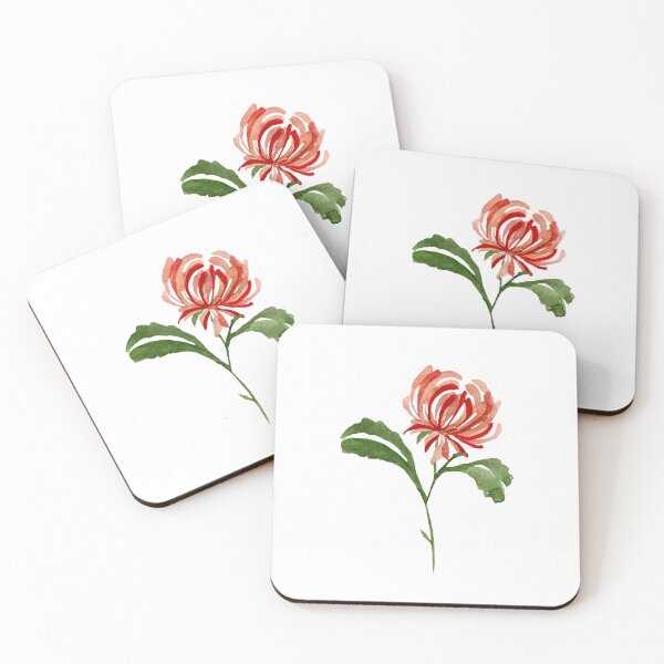 Item preview, Watercolor chrysanthemum illustration single object designed and sold by Yana Mustafina | Boho Soulful Designs.