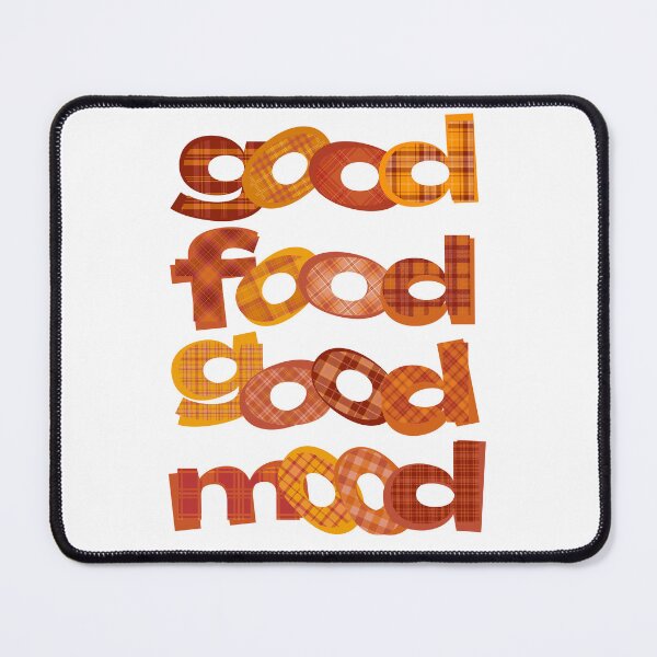Item preview, GOOD FOOD GOOD MOOD | GOODFOOD GOODMOOD ABSTRACT PLAID PATCHWORK TYPOGRAPHY designed and sold by Festive Feminist.